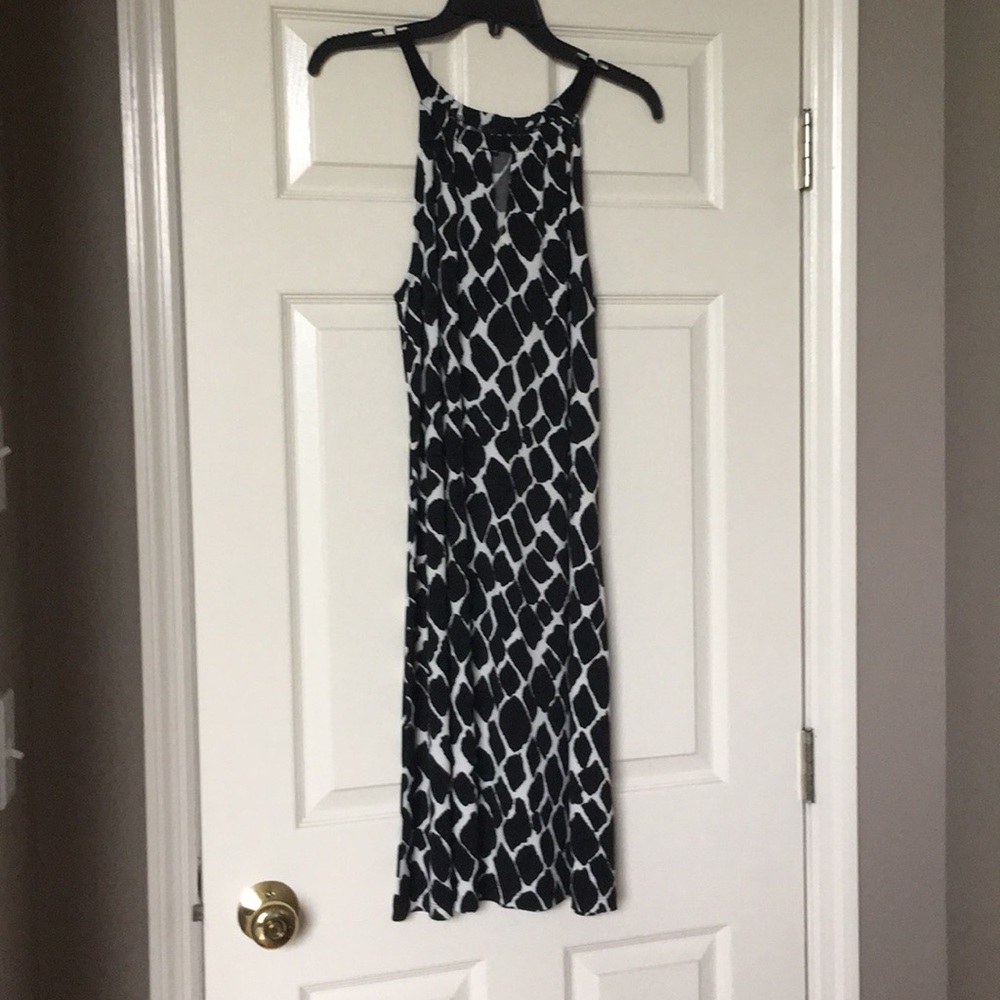 Black & cream dress